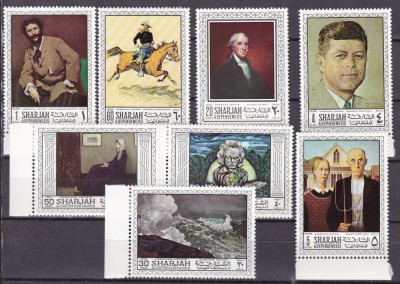 Sharjah 1968 pictura MI 448-455 MNH foto