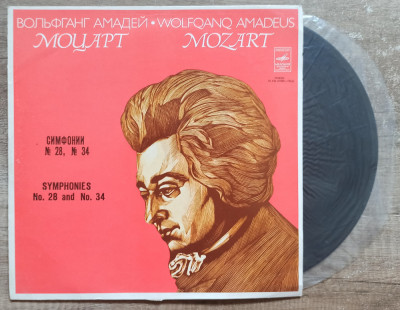 Mozart, Symphonies 28 and 34// disc vinil foto