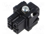 Conector HDC ILME mamă 3 pini 10A 600V inserturi contact argintat