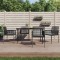 Gossi scaune gradina cu perne 4 buc. negru 54x60,5x83,5 cm poliratan