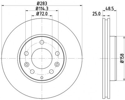 Disc frana AUDI A4 Cabriolet (8H7, B6, 8HE, B7) (2002 - 2009) KRIEGER 0950004139 foto