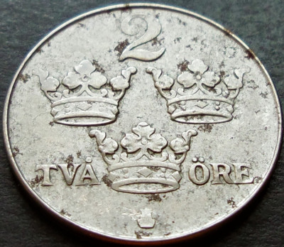 Moneda istorica 2 ORE - SUEDIA, anul 1949 * cod 2254 foto