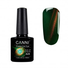 Oja semipermanenta 3D Flame Cat Eye A25 Canni, 7.3 ml, Verde foto