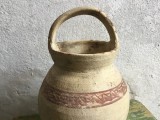 Arta si Traditie - Vas / Oala cu maner realizata la Sisesti / Mehedinti model interesant a doua jumatate a sec XX !
