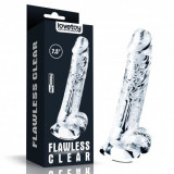 Dildo cu ventuza Flawless Clear Dildo 19 cm