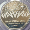 50 pence 2022 Marea Britanie, Commonwealth Games, Brilliant unc, Coincard, Europa