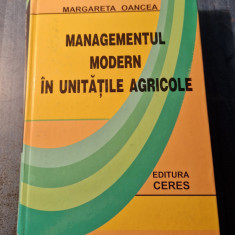 Managementul modern in unitatile agricole Margareta Oancea