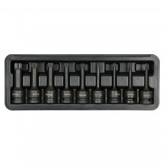 Set 9 biti de impact Yato YT-10691, Crom Vanadiu, 1/2, Spline foto