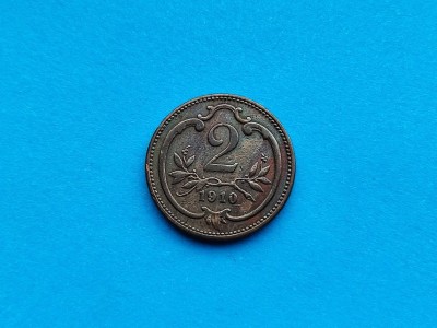 2 Heller 1910 Austria-stare f. buna foto