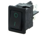 "Comutator Rocker SPST ON-OFF 10A/250V Negru-Verde"