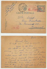 ROMANIA 1942 intreg postal Basarabia - Cetatea Alba circulat cu cenzura Buzau foto