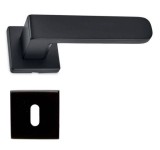 M&acirc;ner Ușă Interior Negru Rozetă Cheie M1034, Aliaj AlZn, Slim 50x50mm, Italia