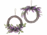 Cumpara ieftin Set 2 coronite Lavanda lemn 25 cm