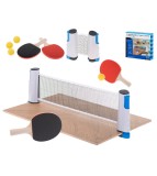 Set Tenis de Masa Ping Pong: 2 Palete, Fileu Ajustabil (max 170cm), 3 Mingi - Joc Rapid Oriunde!