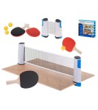 Set tenis de masa ping pong cu 2 palete, fileu, 3 mingi, Oem