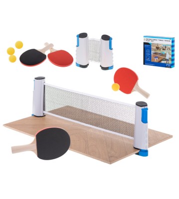 Set tenis de masa ping pong cu 2 palete, fileu, 3 mingi foto