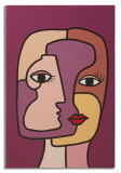 Tablou, Mauro Ferretti, Face - A, 60 x 3 x 90 cm, lemn de pin/panza, multicolor