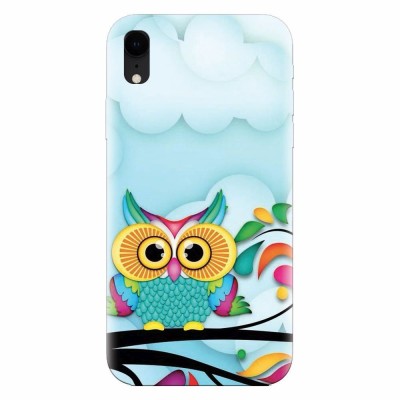 Husa silicon pentru Apple Iphone XR, Owl 102 foto