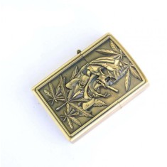 Bricheta Tip Zippo, 3D Relief, Metalica, Model Craniu foto