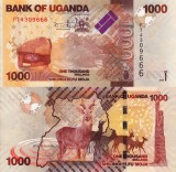 Bancnota Uganda 1000 Shillings 2022 UNC Africa, Necirculata
