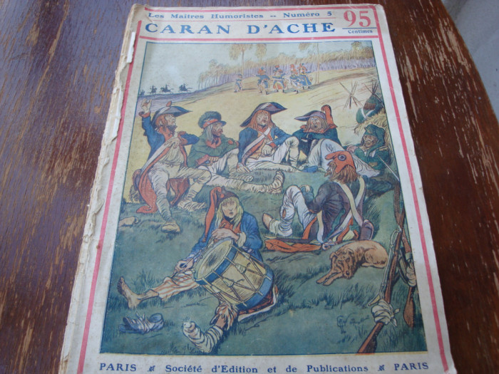 Caran D&#039;Ache- caricaturi , umor-in franceza -uzata, trebuie legata - alb / negru