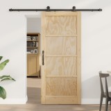Ușă glisantă vidaXL cu set de accesorii 86x198,5 cm din lemn masiv de pin