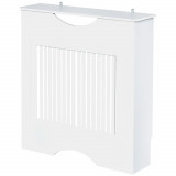 Cumpara ieftin HOMCOM Capac Radiator MDF Alb cu Blat Design Sigur Anti-Inclinare 78x19x82 cm pentru Living si Dormitor | Aosom Romania