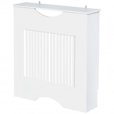 HOMCOM Capac Radiator MDF Alb cu Blat Design Sigur Anti-Inclinare 78x19x82 cm pentru Living si Dormitor | Aosom Romania