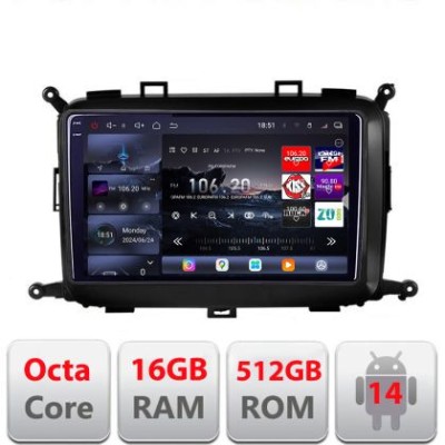 Navigatie Kia Carens 2013-2018 Edotec Kit-2023 8 core QLED 2K 16+512 360 Android Waze USB Navigatie Internet Youtube Radio CarStore Technology foto