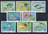 IVIETNAM 1981 1973-FAUNA marina PESTI-Serie completa de 8 timbre nestampilate, Nestampilat