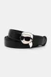 Karl Lagerfeld curea de piele femei, culoarea negru, A1W33184