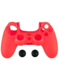 Husa Din Silicon Pentru Controller Si Thumb Grips Spartan Gear Rosu PS4