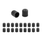 Cumpara ieftin Capace valva ventil auto moto velo, set 20 buc, plastic negru, universale 13x10 mm, protectie supapa anvelope