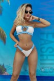 SW2265RR-22 Costum de baie in 2 piese model raiat si volanase, M, M/L, S