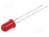 Dioda LED, 5mm, ro&amp;#351;ie, 1,6...10mcd, 10mA, 2...3V, VISHAY - TLHR6400