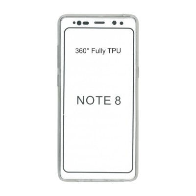 Husa din silicon clear 360, pentru Samsung Galaxy Note 8-Eurocell foto