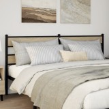 Tablie pat vidaXL, Stejar Sonoma, 200cm, Fier si Lemn, Maro, Cadru stabil, Suport spate