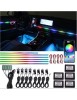 Kit lumini ambientale Symphony wireless cu LED, Acrilice 18 in 1 - Portiere, bord, manere, Xenon Bright