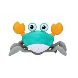 Jucarie interactiva Crab cu senzor de miscare bleu, Oem
