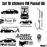Cumpara ieftin Set 10 Stickere Volkswagen Passat B6, Oem