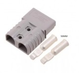 Priza Alimentare Auto Rapida Anderson 350A, 12V/24V, Hermafrodita, Cupru Argintat, 50mm2, Gri