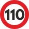 Autocolant Sticker Limita Viteza Reflectorizant - 110km h