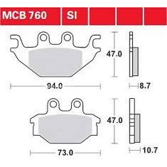 Set placute frana TRW MCB760 - Adly - CAN-AM 250 - Kymco KXR - Maxxer - MXU 250-500 - TGB Blade - Yamaha YZF-R 125 (08-13)