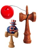 Cumpara ieftin Kendama din lemn natural, Bila lemn + Sticker Waterproof USA pentru telefon, 148KD