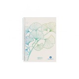 Caiet a5 70f spirala patratele motiv ginkgo greenline, Herlitz