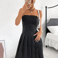 Rochie mini cu decolteu si umerii goi, negru, dama, Shein