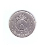 Moneda Luxemburg 1 franc 1955, stare buna, curata
