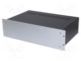Carcasă rack 19&quot; 3U neagră TEKO cu stand de montare, 307mm