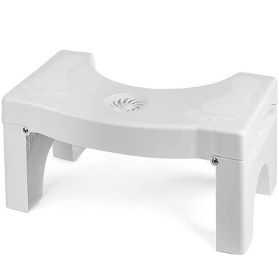 Scaunel Pliabil WC Linomag&amp;reg;, Impotriva Constipatiei si Hemoroizilor, Inaltator toaleta pentru pozitia ghemuit, Inaltime 17.5 cm, Alb foto