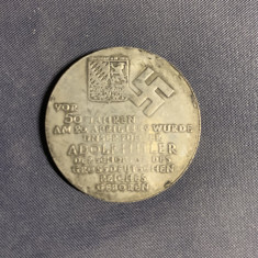 medalie Adolf Hitler 50 ani ziua de nastere 1939 nazista fuhrer Al Treilea Reich